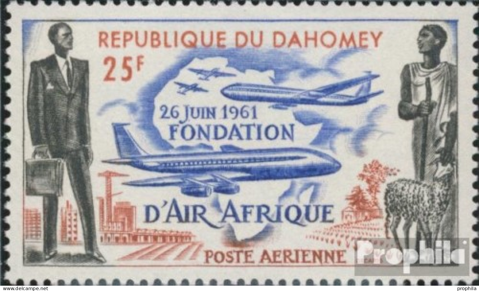 Dahomey 191 (kompl.Ausg.) Postfrisch 1962 Fluggesellschaft - Benin - Dahomey (1960-...)