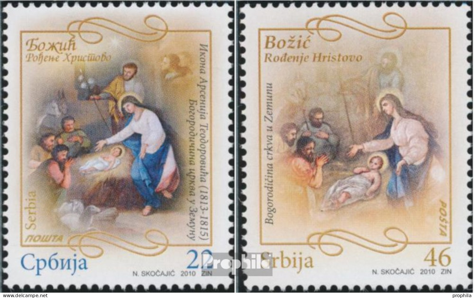 Serbien 375-376 (kompl.Ausg.) Postfrisch 2010 Weihnachten - Serbia