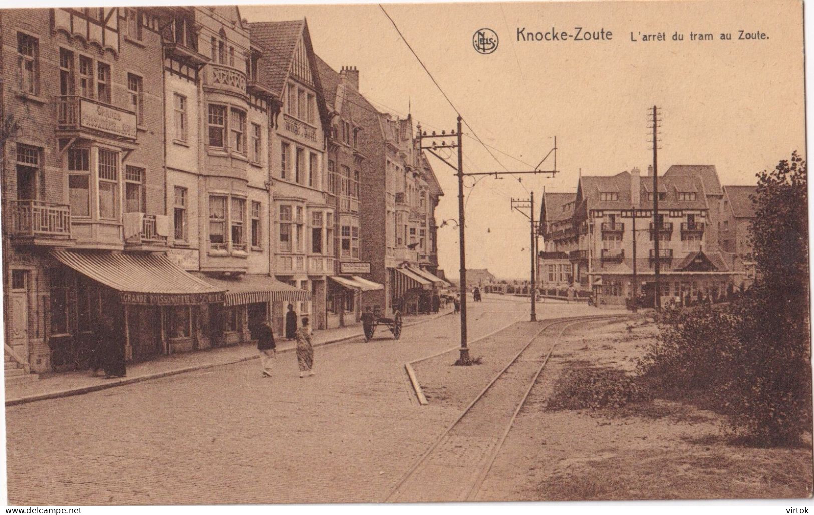 KNOKKE :  L'arret Du TRAM   Ecrit Avec Timbre - Met Zegel - Knokke