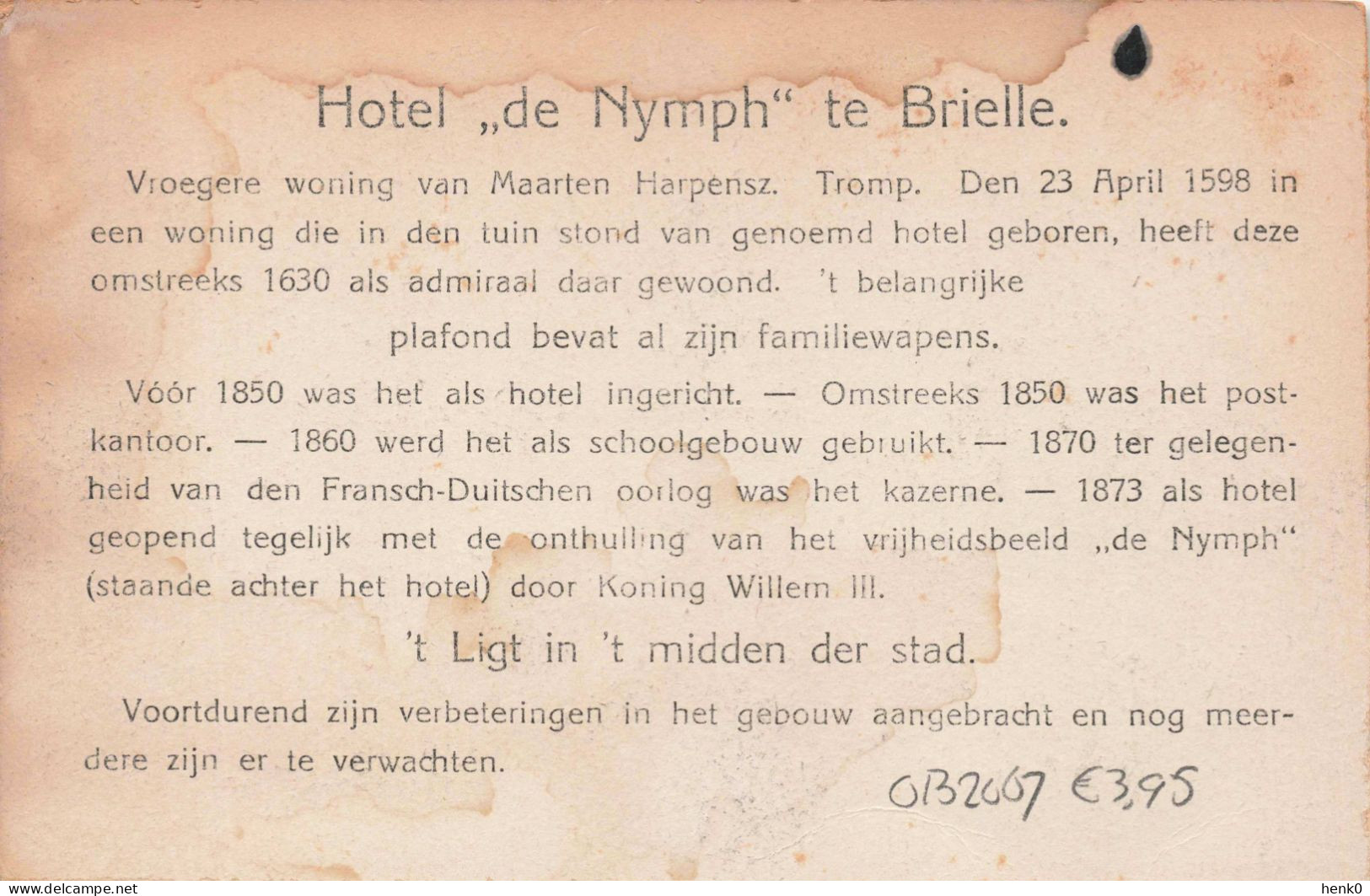 Brielle Hotel De Nymph OB2067 - Brielle