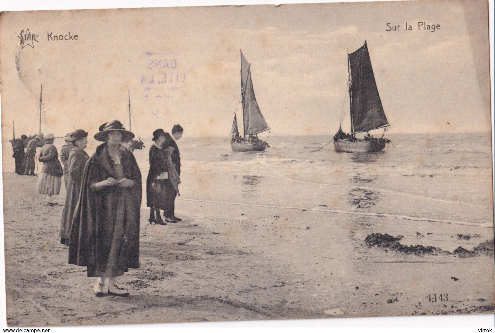 KNOKKE :  1923   Ecrit Avec Timbre - Met Zegel - Knokke