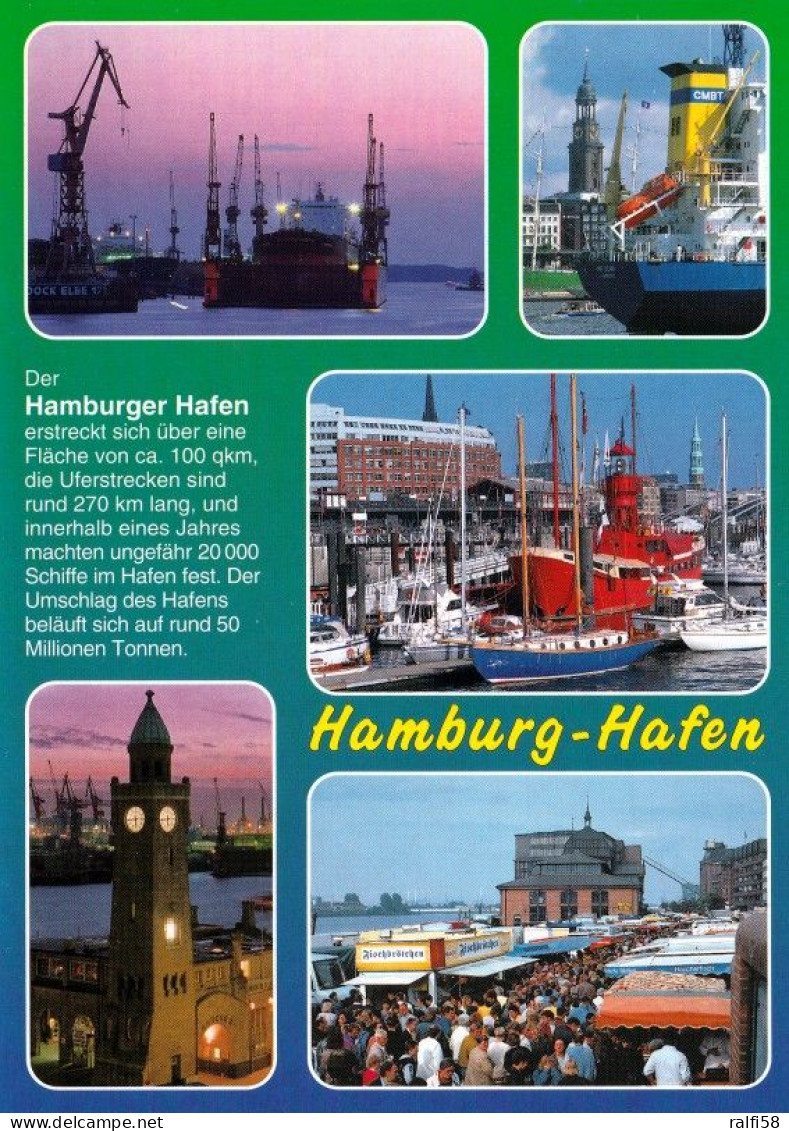 1 AK Germany / Hamburg * Chronikkarte Der Hafen In Hamburg * - Mitte