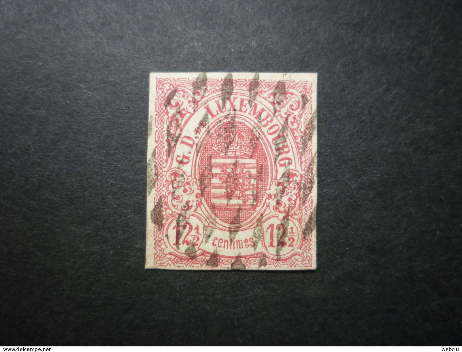 Luxemburg Luxembourg Armoiries 1859 Mi 7 O, Sehr Gut Gerandet, Rauten-Stempel Ettelbruck, PRACHT!! - 1859-1880 Wappen & Heraldik