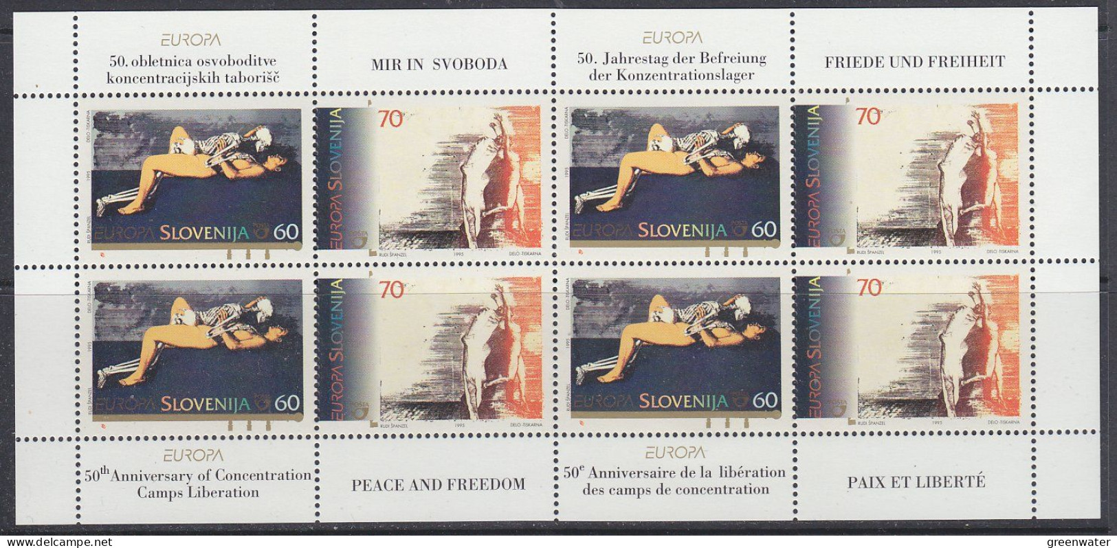 Europa Cept 1995 Slovenia 2v  Sheetlet ** Mnh (59582) ROCK BOTTOM - 1995