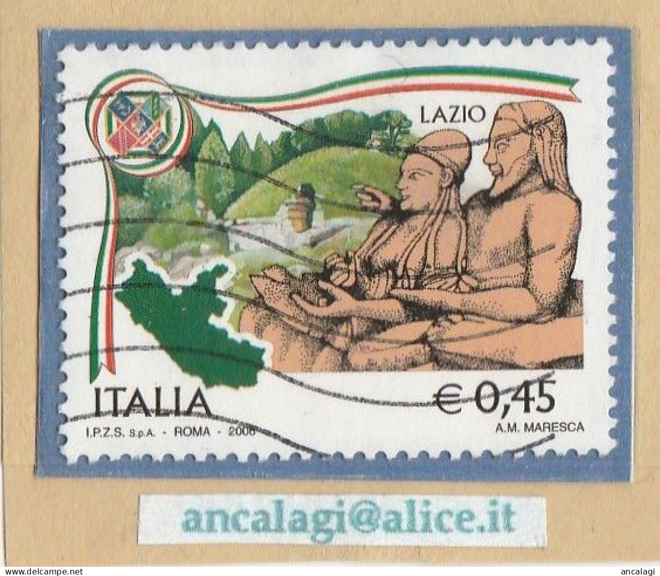 USATI ITALIA 2006 - Ref.1010B "REGIONI D'ITALIA: Lazio" 1 Val. - - 2001-10: Usati