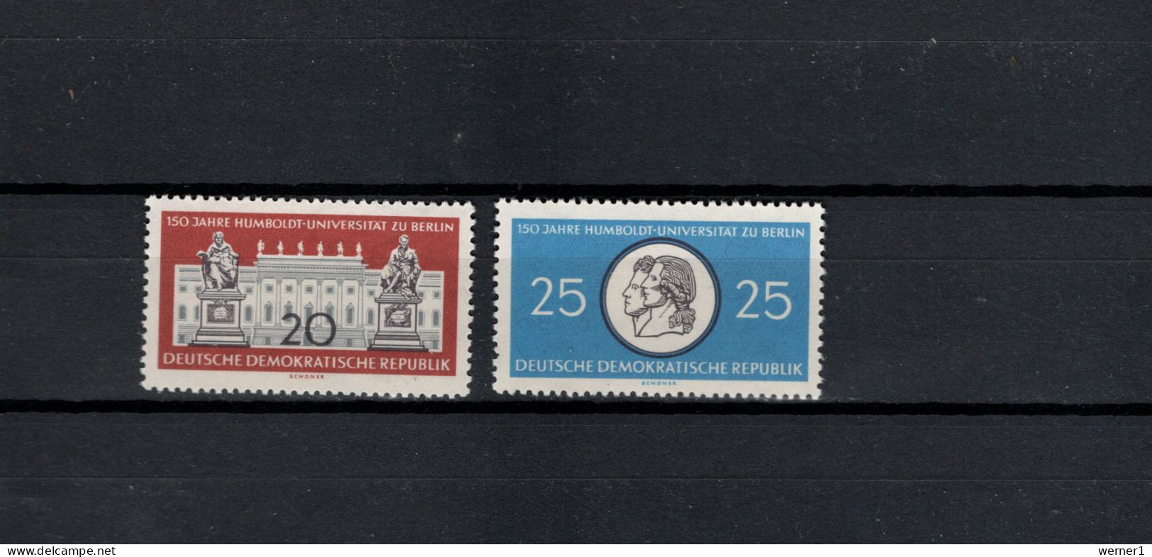 DDR 1960 Space, Alexander Von Humboldt 2 Stamps MNH - Europe