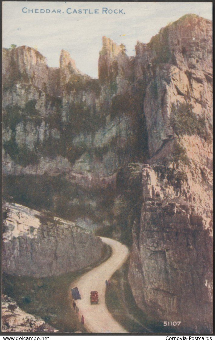 Castle Rock, Cheddar, Somerset, C.1920s - Photochrom Postcard - Cheddar