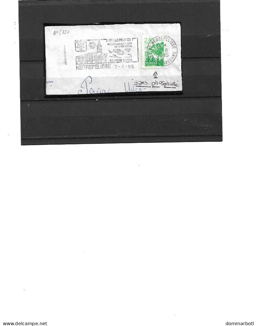 N° 2950 Sans Bande Phosphore - Used Stamps