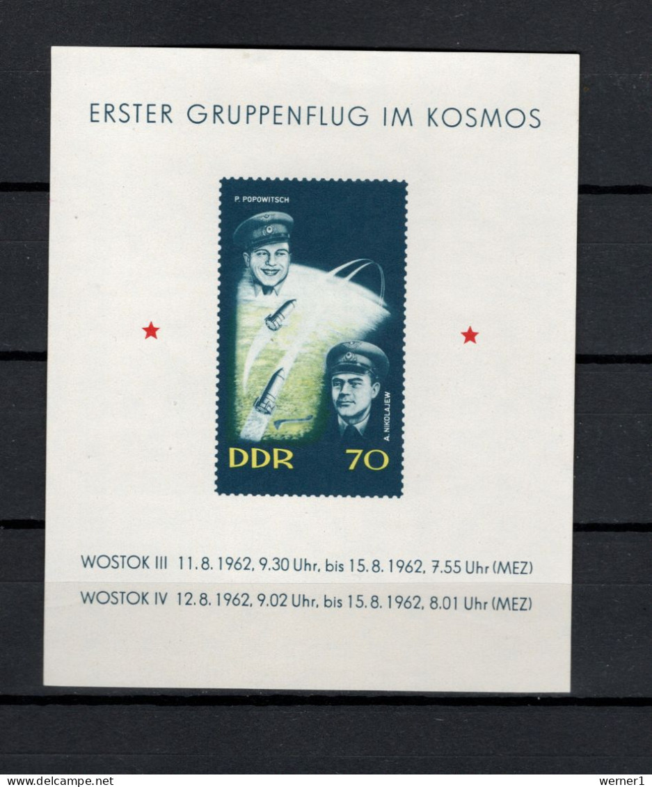 DDR 1962 Space, Vostok 3 And 4 S/s MNH - Europa