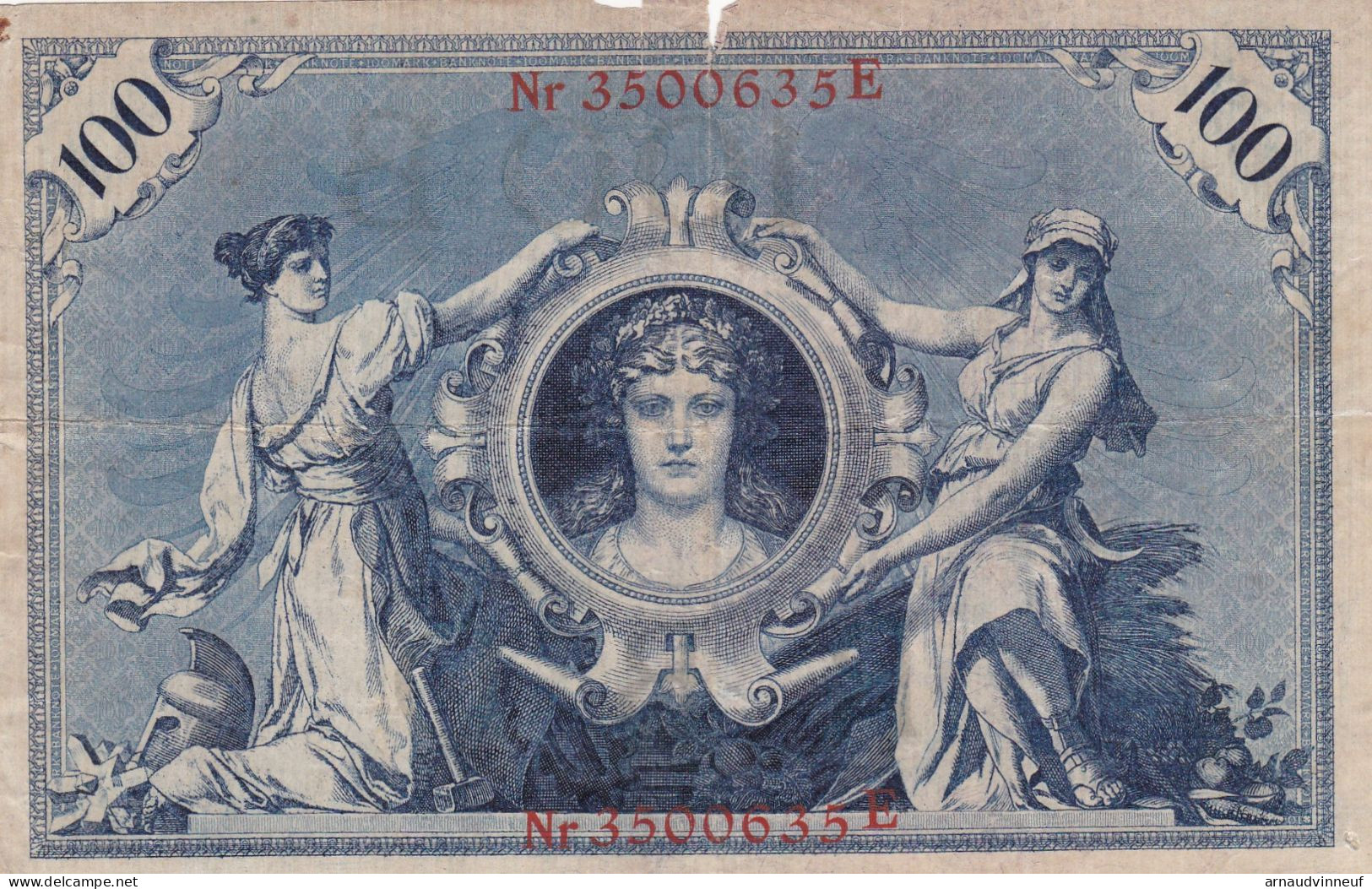 REICHSBANKNOTE 100 1908 - Andere & Zonder Classificatie