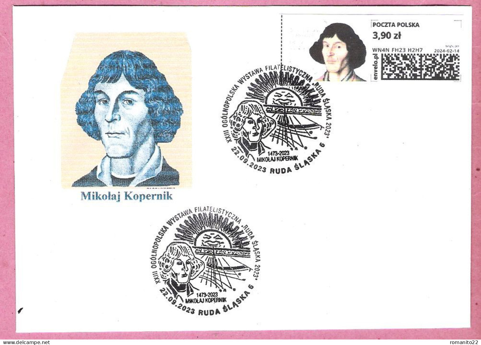 Poland 2023, Cover RUDA SL.(2), Kopernik Copernicus , Astronomy, Copernic, Cosmos, Science, - Astronomùia