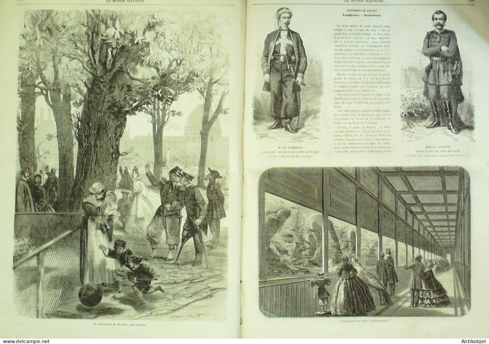 Le Monde Illustré 1863 N°310 Mansion-House Pologne Langlewiez-Roquebrune Uruguay De Figueroa - 1850 - 1899