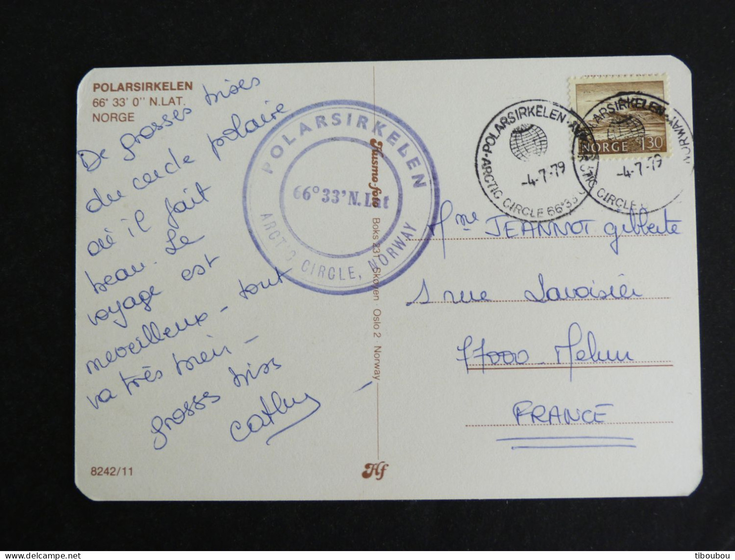 NORVEGE NORWAY NORGE NOREG AVEC YT 696 FORTERESSE STEINVIK - CACHET CERCLE POLAIRE POLARSIRKELEN ARCTIC CIRCLE - Cartas & Documentos