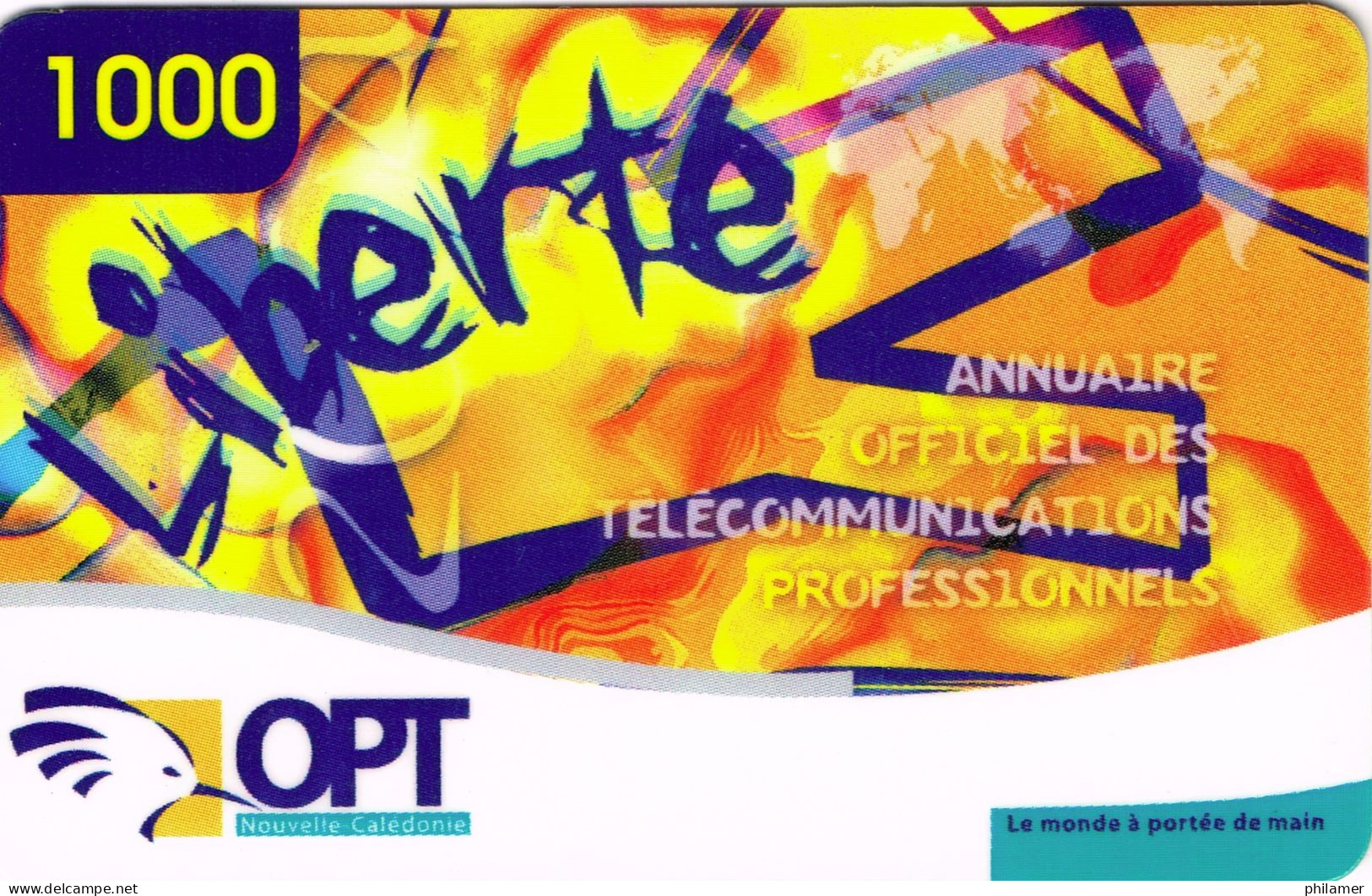 NOUVELLE CALEDONIE NEW CALEDONIA Telecarte Phonecard Prepayee Prepaid Liberte 1000 F Annuaire Ex.2004 UT BE - Nouvelle-Calédonie