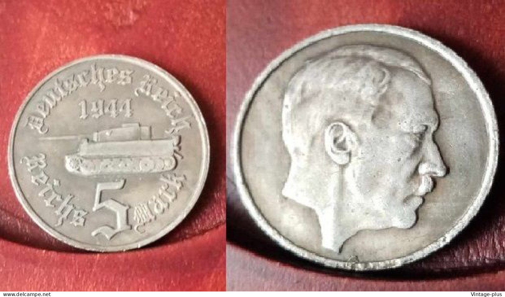 GERMANIA 3° REICH MONETA COMMEMORATIVA DEUTSCHES REICH 1944 REICHS 5 MARK - ALLEMAGNE - DEUTSCHLAND - COD: AB2 - Andere & Zonder Classificatie