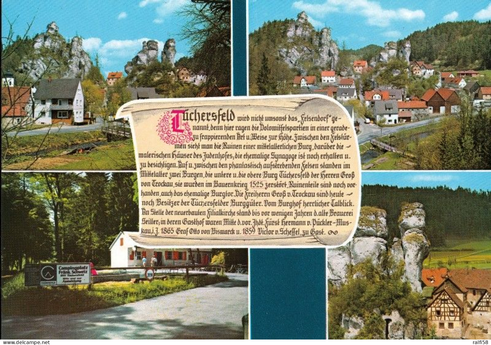 1 AK Germany / Bayern * Chronikkarte Von Tüchersfeld In Der Fränkischen Schweiz Der Ort Gehört Zur Stadt Pottenstein * - Pottenstein
