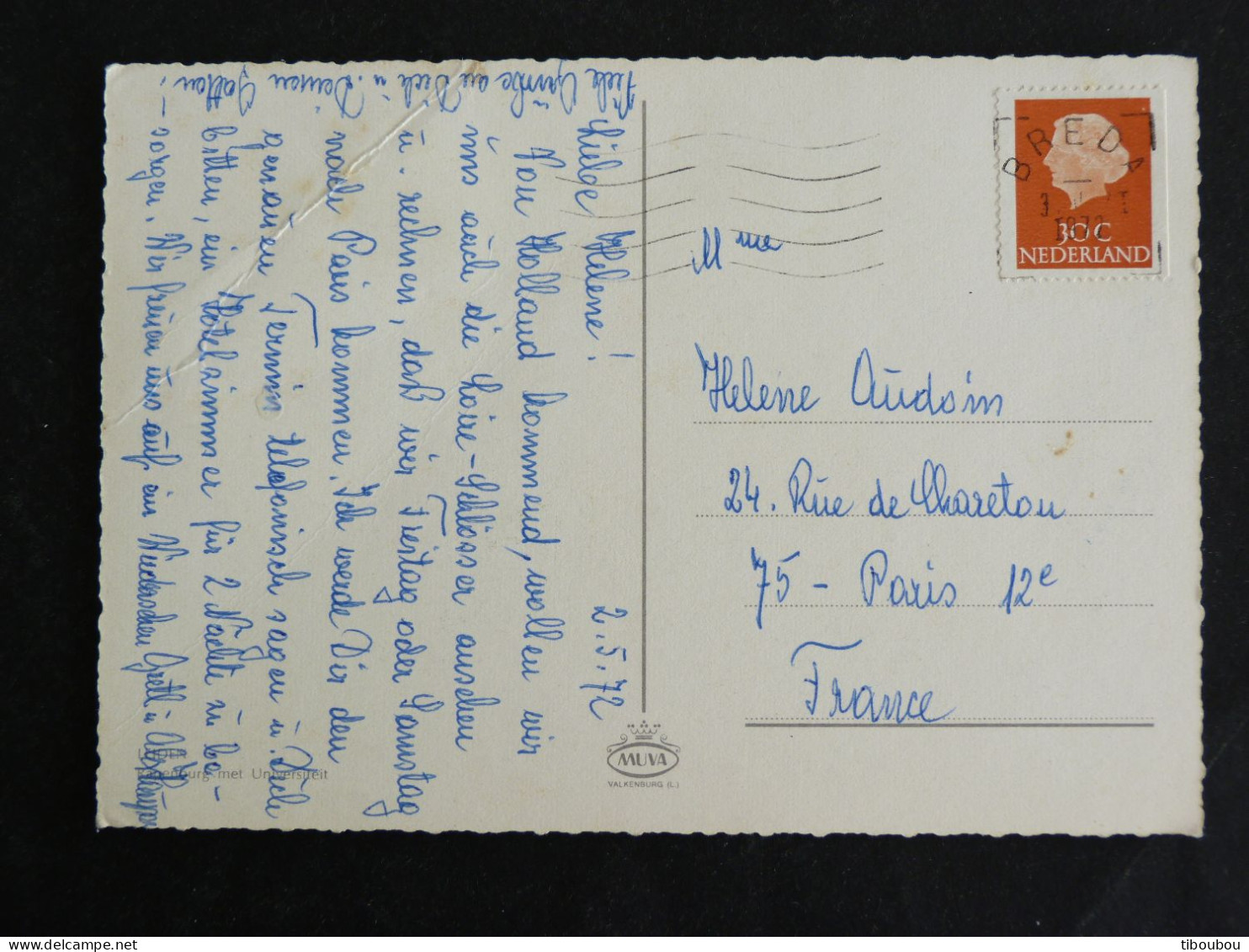 PAYS BAS NEDERLAND AVEC YT 604bB REINE JULIANA - BREDA - LEYDE LEIDEN - Lettres & Documents