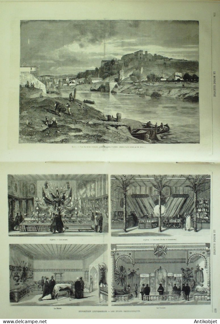 Le Monde Illustré 1867 N°550 Espagne Narvaez Boulogne (62) Italie Milan Rome Palais Portese - 1850 - 1899