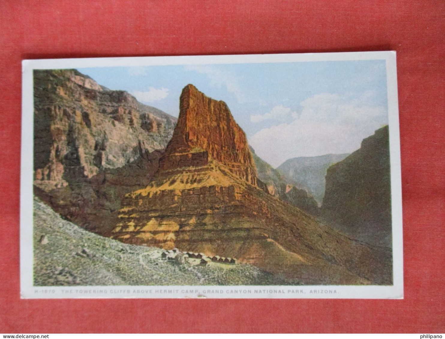 Fred Harvey.  H 1570 Cliff Above Hermit Camp  Grand Canyon  Arizona > Grand Canyon   Ref 6389 - Gran Cañon