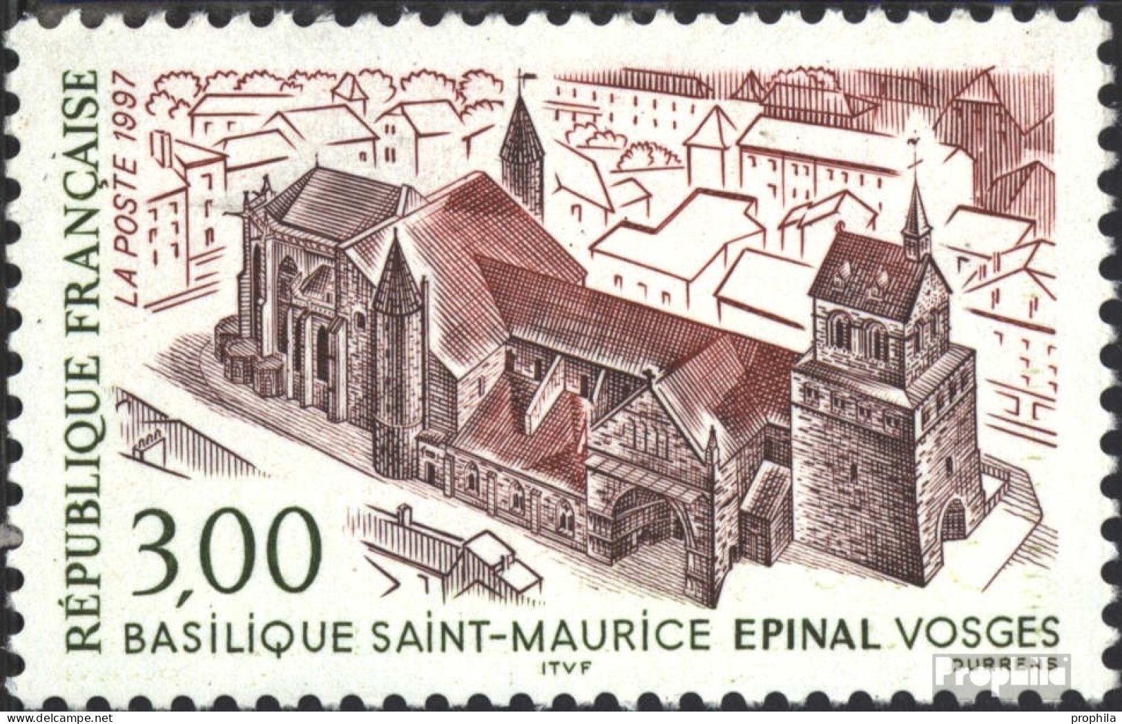 Frankreich 3246 (kompl.Ausg.) Postfrisch 1997 Saint-Maurice-Basilika Epinal - Neufs