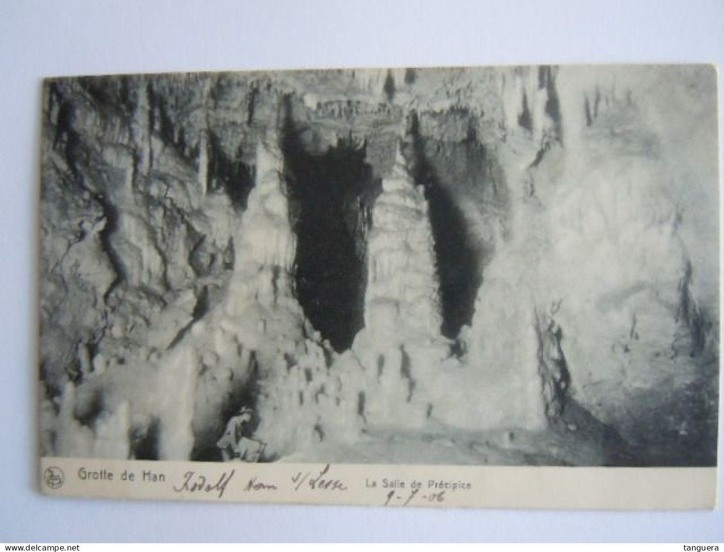 8 cp Grotte de Han circulée 1906 cachet Hotel Bellevue  (701)