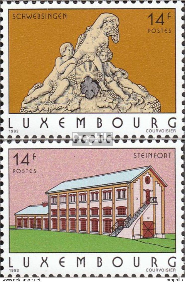 Luxemburg 1316-1317 (kompl.Ausg.) Postfrisch 1993 Sehenswürdigkeiten - Ongebruikt