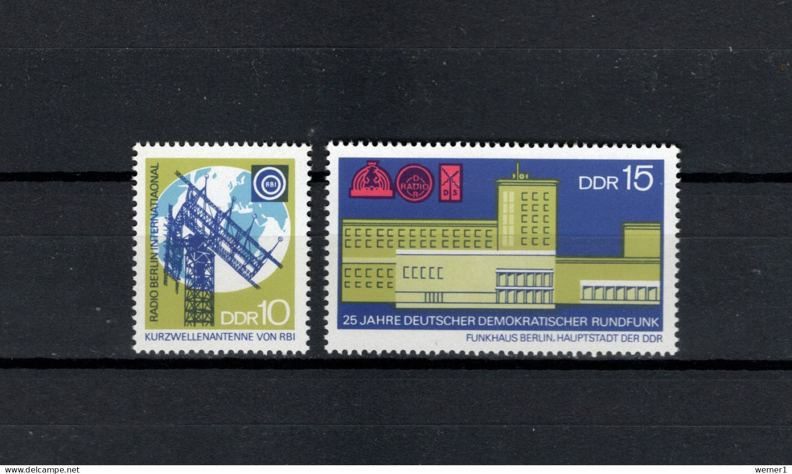 DDR 1970 Space, 25 Years Of DDR Broadcast Set Of 2 MNH - Europa