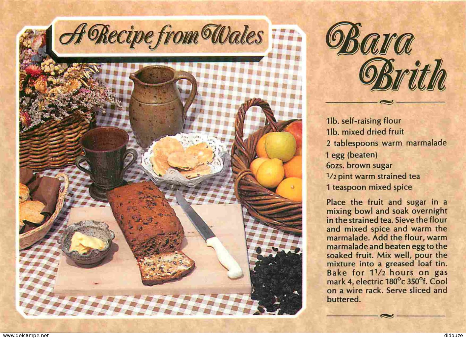 Recettes De Cuisine - Bara Brith - Recipe From Wales - Gastronomie - CPM - Carte Neuve - Voir Scans Recto-Verso - Recettes (cuisine)