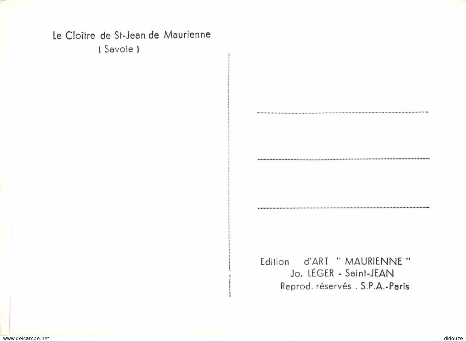 73 - Saint Jean De Maurienne - Le Cloitre - CPSM Grand Format - Carte Neuve - Voir Scans Recto-Verso - Saint Jean De Maurienne