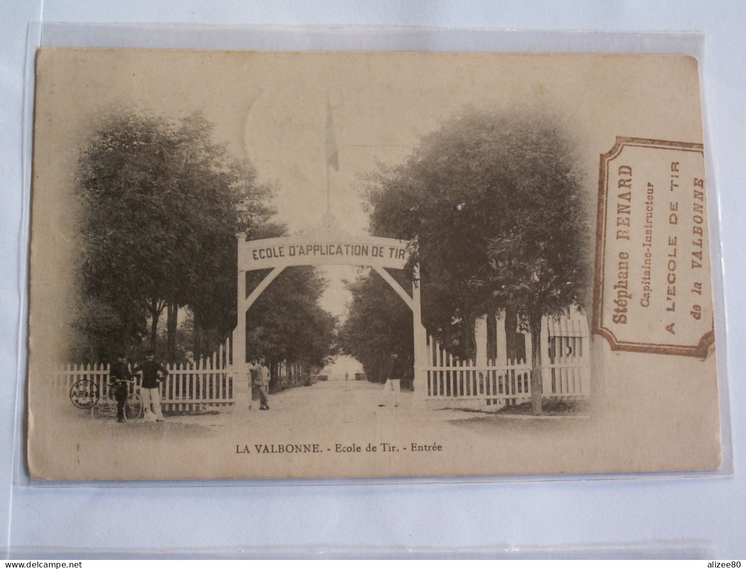 CPA   GUERRE 14  //   LA  VALBONNE  --  ECOLE  DE  TIR  Avec Cachet Du Capitaine  Instructeur  -- 1904 - Manoeuvres