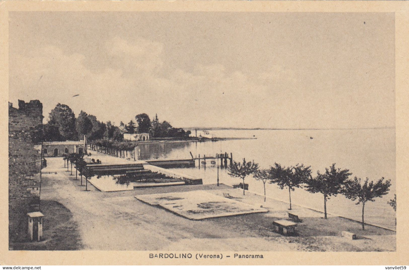 BARDOLINO-VERONA-LAGO DI GARDA-PANORAMA-CARTOLINA NON VIAGGIATA-1920-1930 - Verona