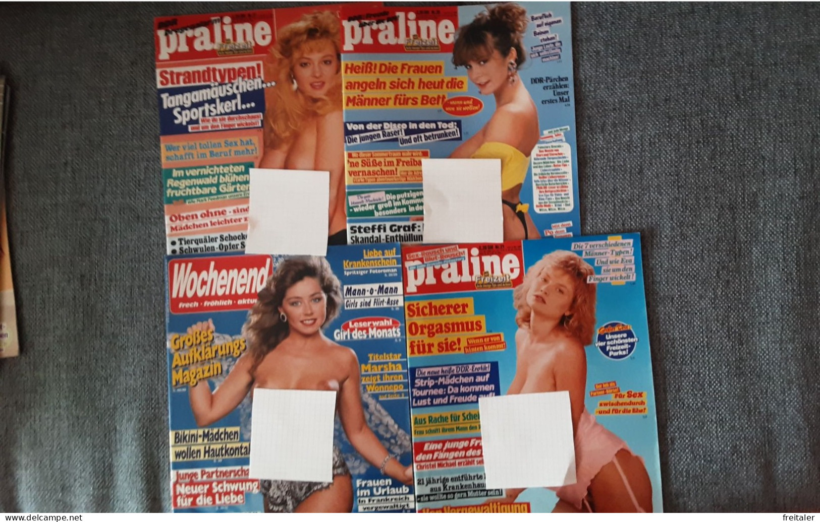 Erotikzeitschrift Wochenend Und Praline 1990 1992 16 Zeitschriften - Altri & Non Classificati