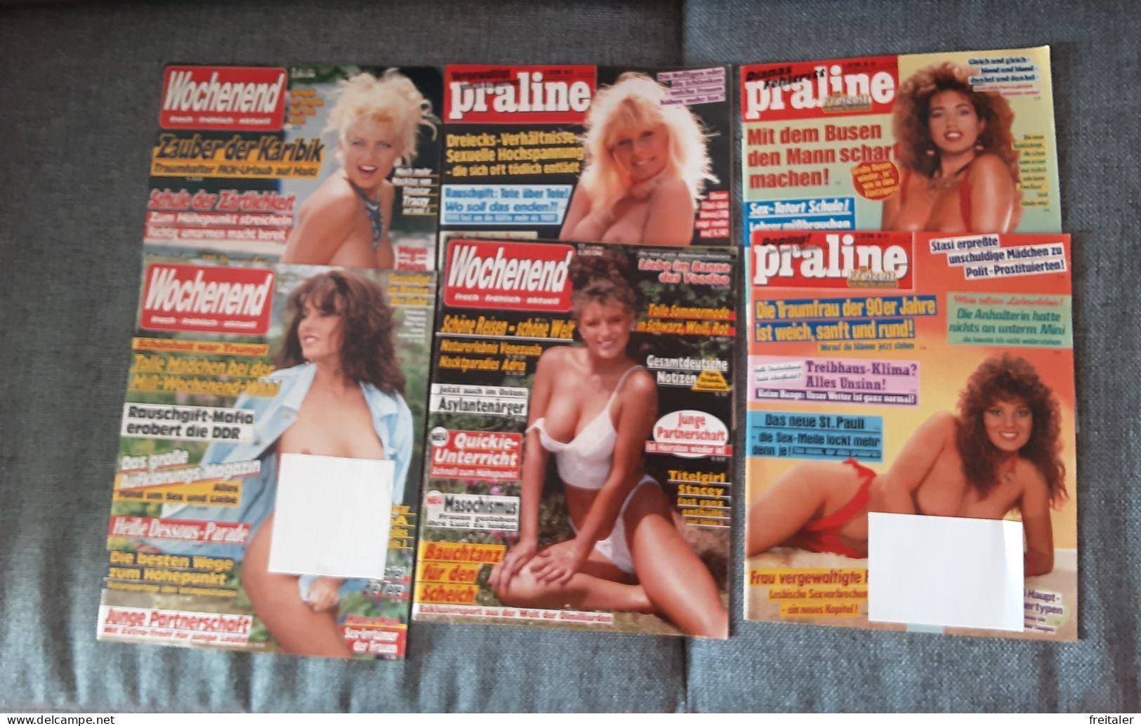 Erotikzeitschrift Wochenend Und Praline 1990 1992 16 Zeitschriften - Autres & Non Classés