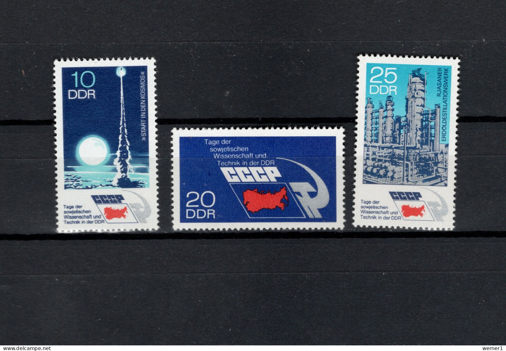 DDR 1973 Space, Technic And Science Set Of 3 MNH - Europe