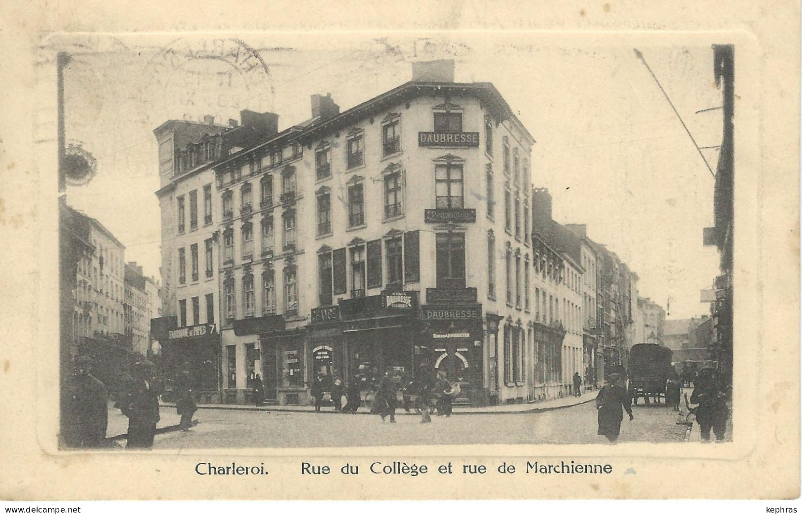 CHARLEROI : Rue Du Collège Et Rue De Marchienne - TRES RARE CPA - Cachet De La Poste 1922 - Charleroi