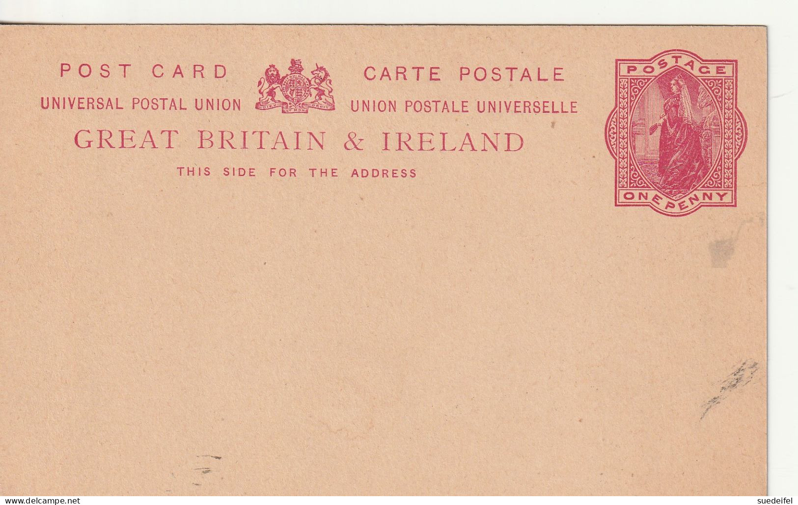 Great Britain & Ireland,  Post Card One Penny - Other & Unclassified