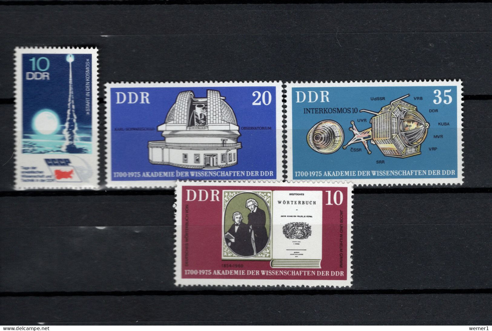 DDR 1973/1975 Space, Science 4 Stamps MNH - Europa