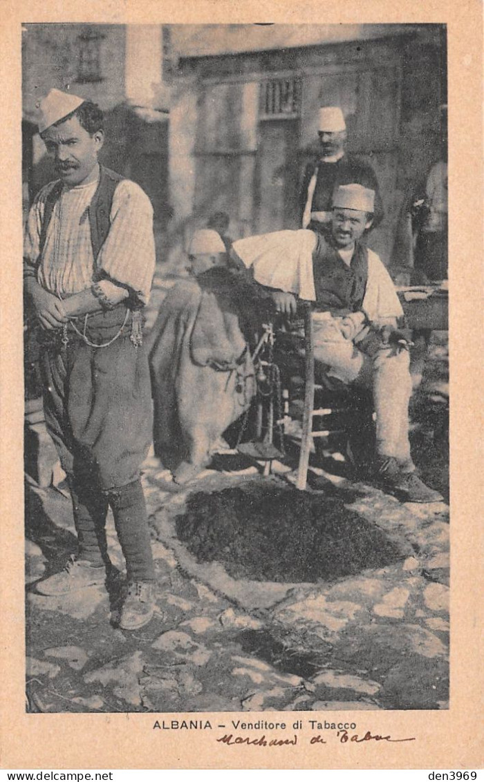 Albanie - ALBANIA - Venditore Di Tabacco - Marchand De Tabac - Ecrit 1917 (2 Scans) - Albanien