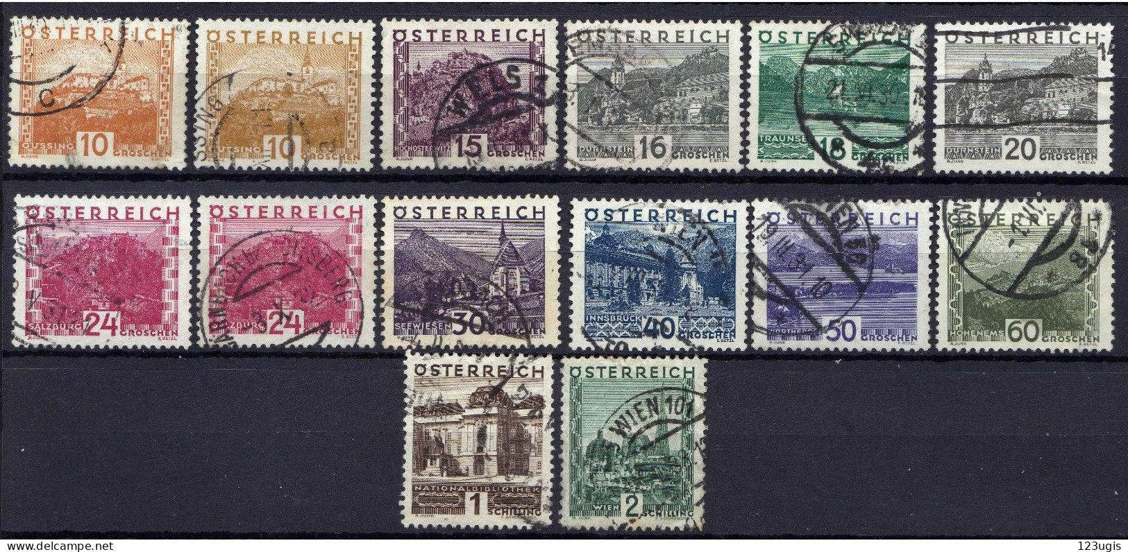 Österreich 1929/30, Mi 498-511, Gestempelt [200424XIV] - Gebraucht