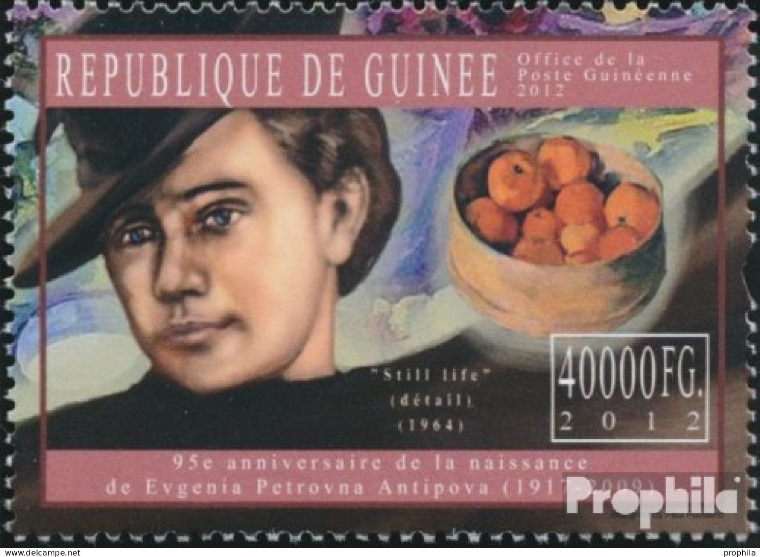 Guinea 9078 (kompl. Ausgabe) Postfrisch 2012 Evgenia Petrova Antipova - Guinée (1958-...)