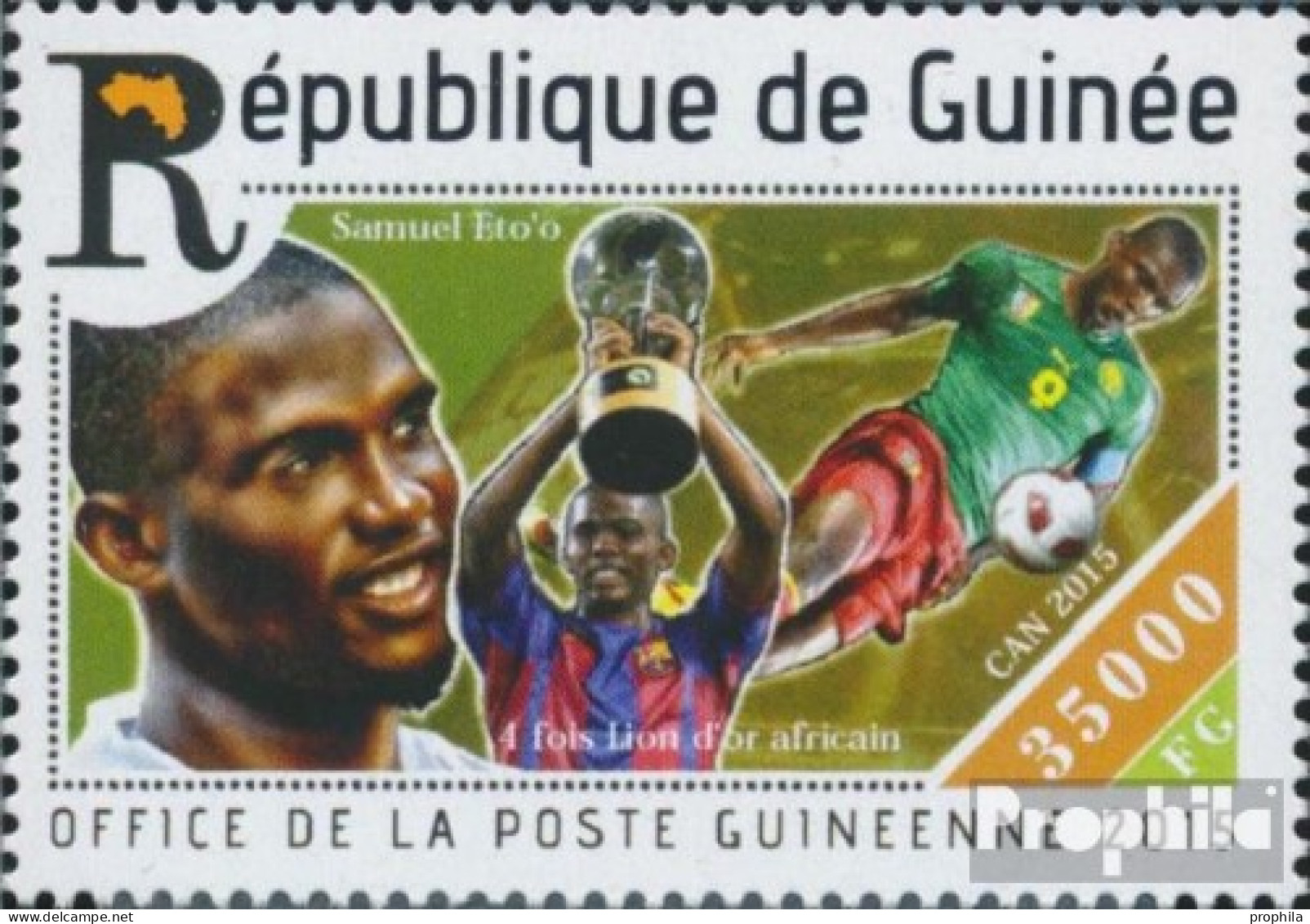 Guinea 11157 (kompl. Ausgabe) Postfrisch 2015 Fußball-Afrikameisterschaft - Guinée (1958-...)