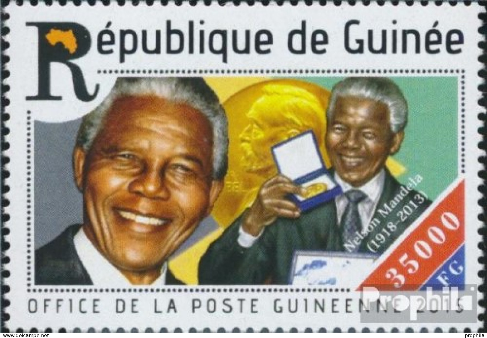 Guinea 11147 (kompl. Ausgabe) Postfrisch 2015 Nelson Mandela - Guinea (1958-...)