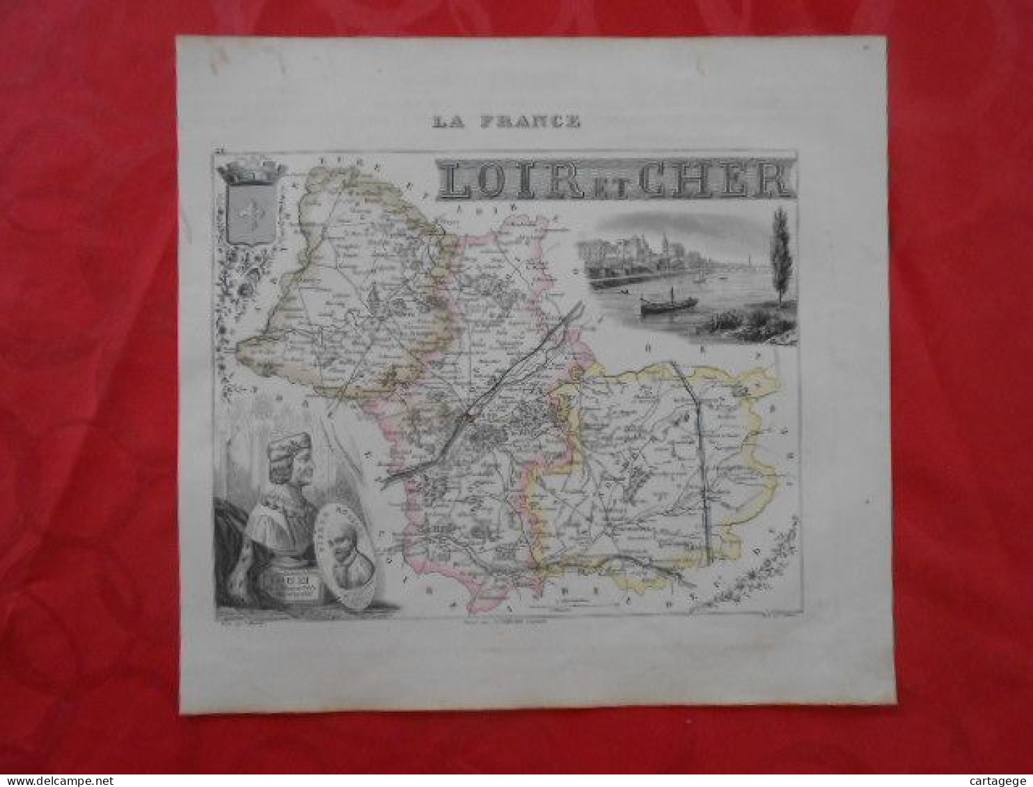 CARTE VUILLEMIN DEPARTEMENT DU LOIR-ET-CHER (41) - Mapas Geográficas