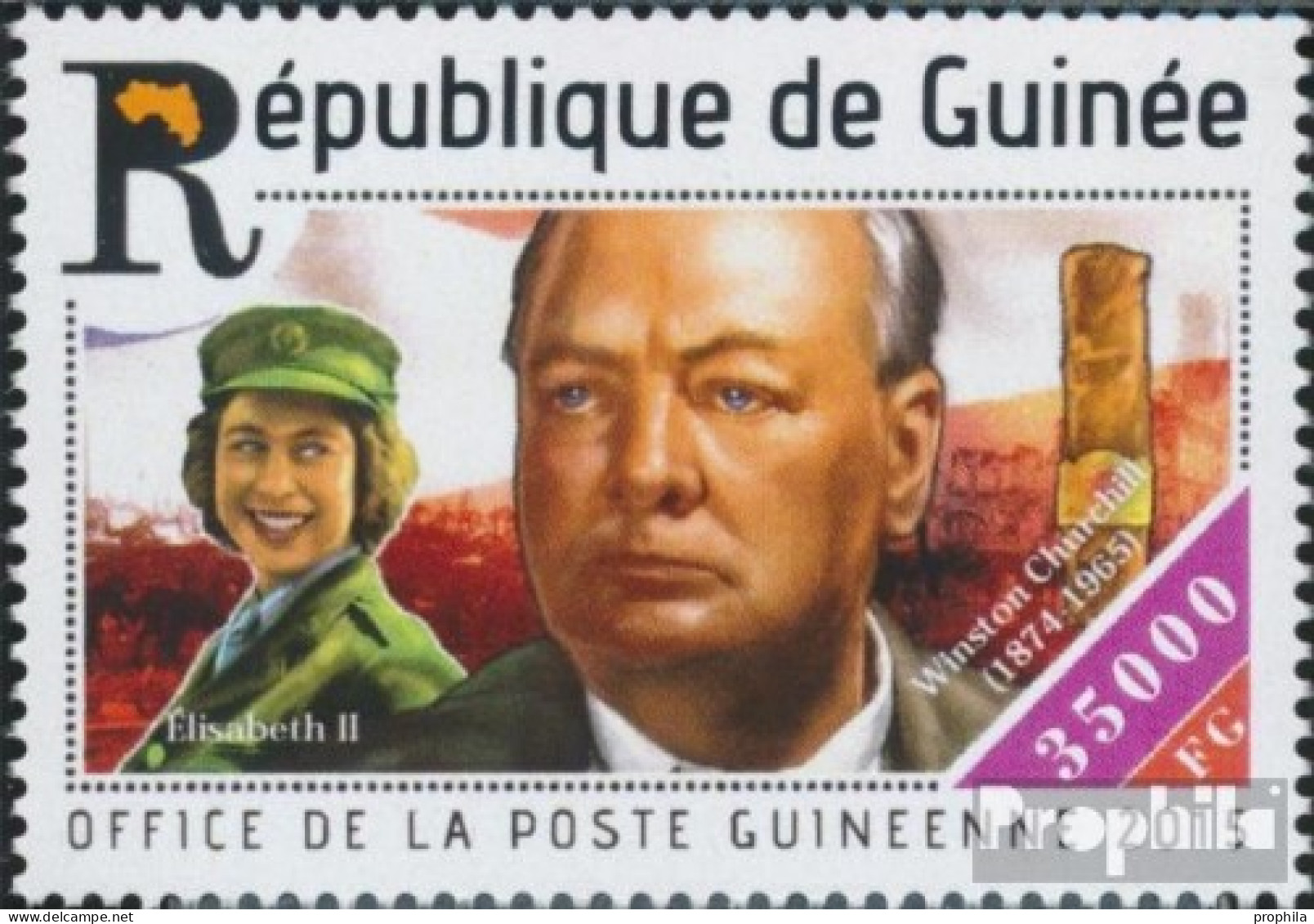 Guinea 11137 (kompl. Ausgabe) Postfrisch 2015 Winston Churchill - Guinea (1958-...)