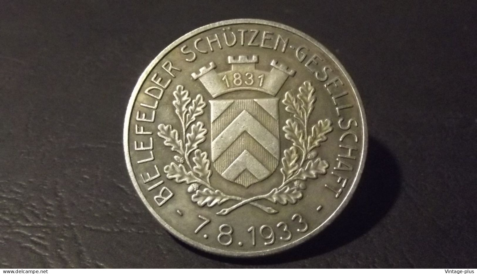 GERMANIA 3° REICH MONETA COMMEMORATIVA BIELEFELDER SCHUTZEN GESELLSCHAFT 7.8. 1933 - ALLEMAGNE - DEUTSCHLAND - COD: AB43 - Andere & Zonder Classificatie