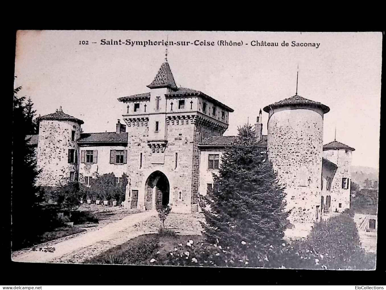 Cp, 69, Saint Symphorien Sur Coise, Château De Saconay, écrite 1928, Imp. Catala Frères - Saint-Symphorien-sur-Coise