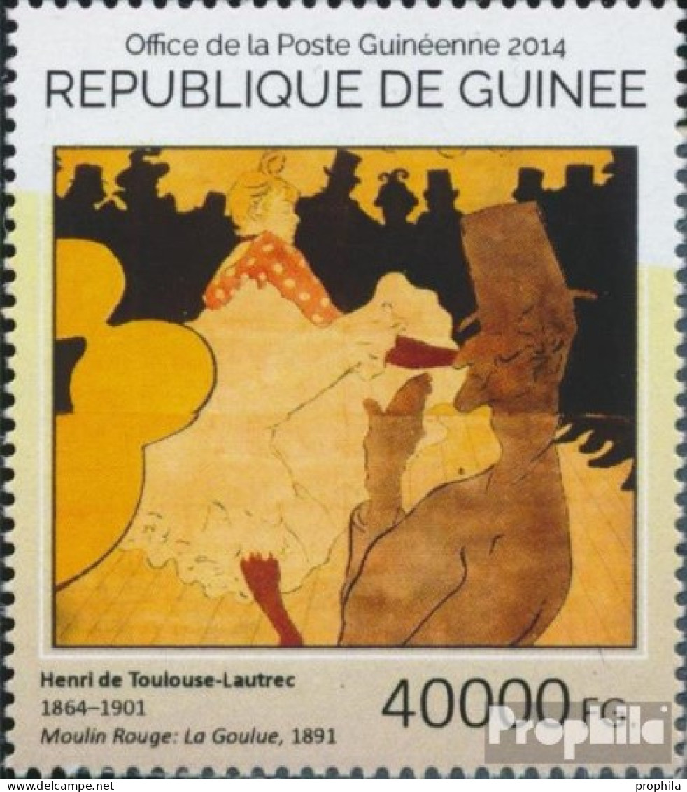 Guinea 10761 (kompl. Ausgabe) Postfrisch 2014 Henri De Toulouse-Lautrec - Guinea (1958-...)
