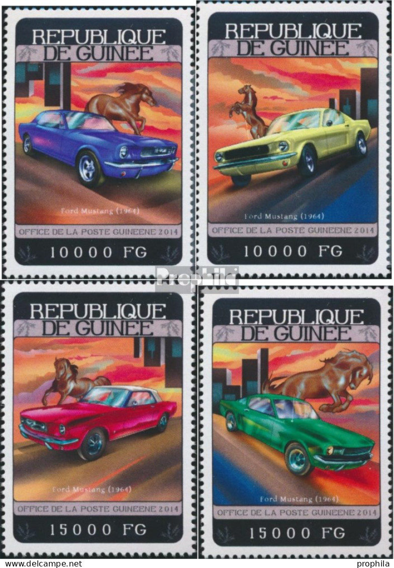 Guinea 10467-10470 (kompl. Ausgabe) Postfrisch 2014 Ford Mustang - Guinea (1958-...)