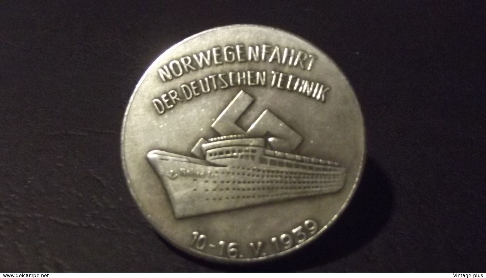 GERMANIA 3° REICH MONETA COMMEMORATIVA NORWEGENFARHT DER DEUTSCHEN TECHNIK 1939 - ALLEMAGNE - DEUTSCHLAND - COD: AB41 - Otros & Sin Clasificación