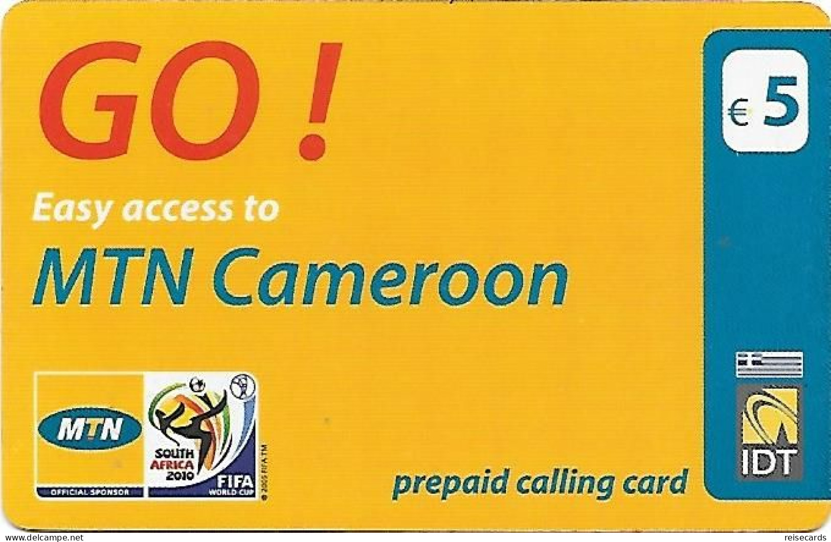 Greece: Prepaid IDT Go! MTN Cameroon - Grèce